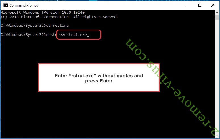 Delete Zenis Virus - command prompt restore execute