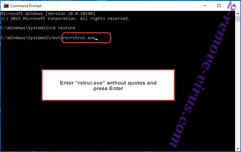 Delete .DDDPP extension ransomware - command prompt restore execute