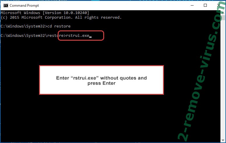 Delete Cylance Ransomware Virus - command prompt restore execute