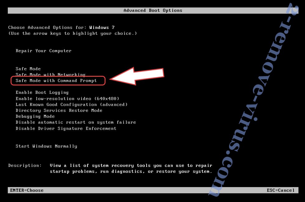 Remove Znsm ransomware - boot options