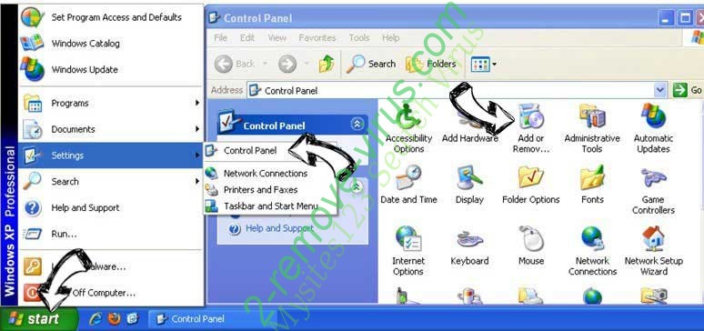 Remove handy-tab.com from Windows XP