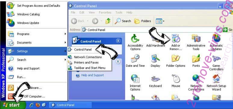 Remove Search.hotspotshield.com from Windows XP