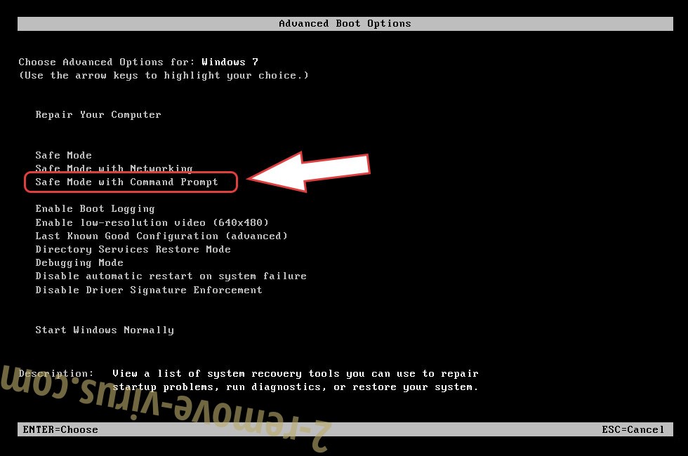 Remove Gilfillan file virus - boot options