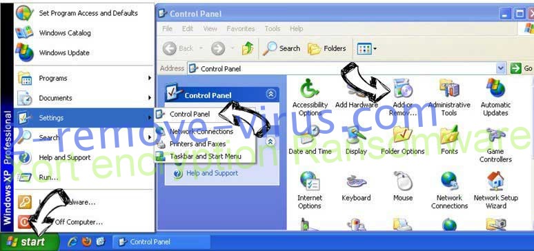 Remove Aqualious.com from Windows XP