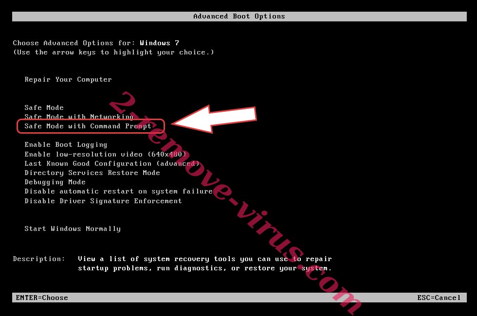 Remove AVCrypt Ransomware - boot options