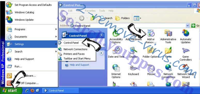 Remove Search.youppes.com from Windows XP