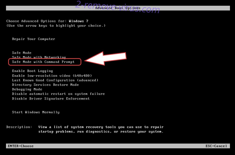 Remove Rootiunik ransomware - boot options