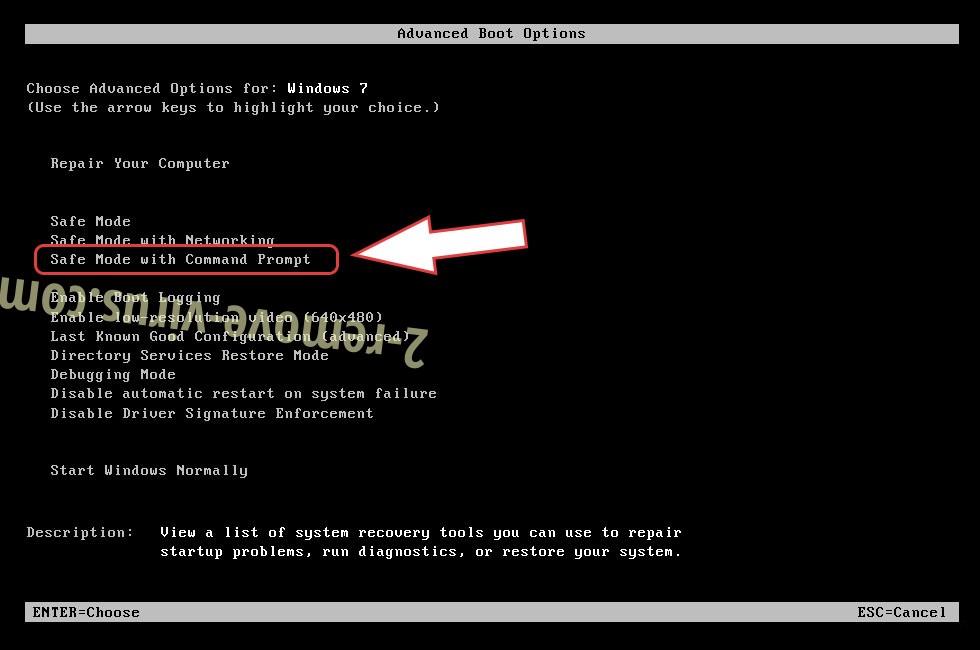 Remove FBI screenlocker Virus - boot options