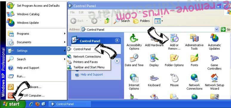 Remove Homesearchalgo.com from Windows XP