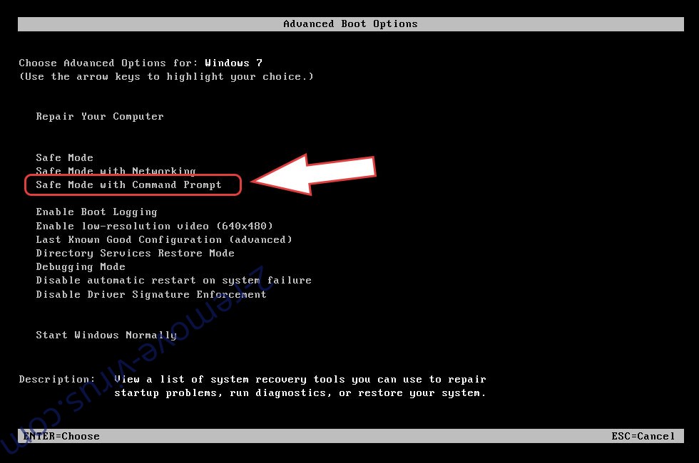 Remove Rectot ransomware virus - boot options