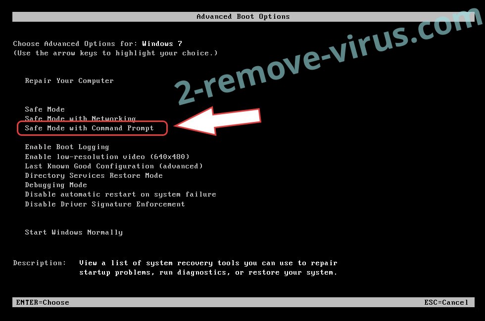 Remove Dfwe Ransomware enlèvement - boot options