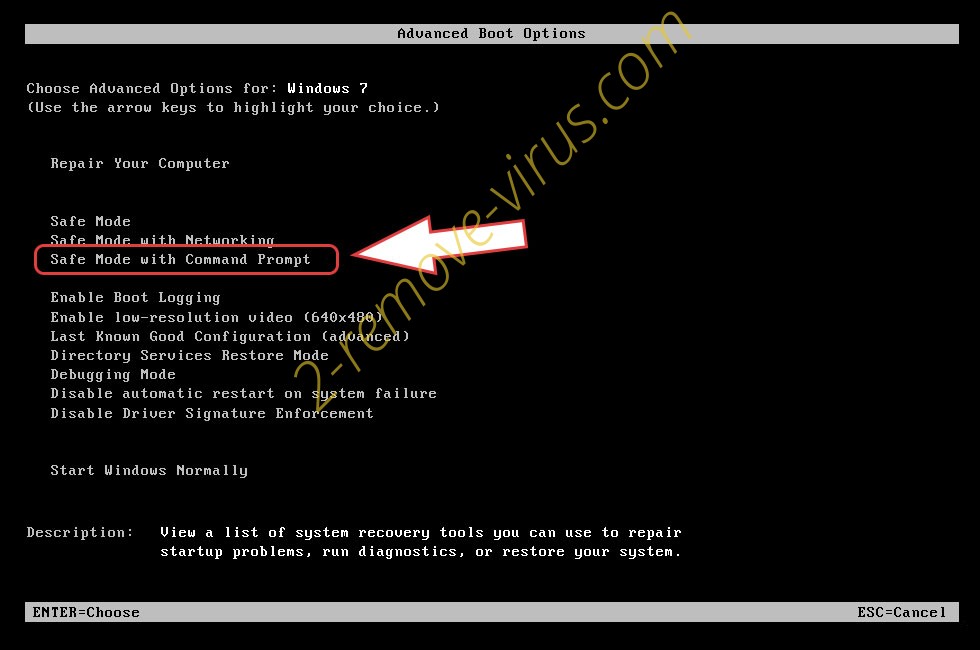 Remove DualShot ransomware virus - boot options