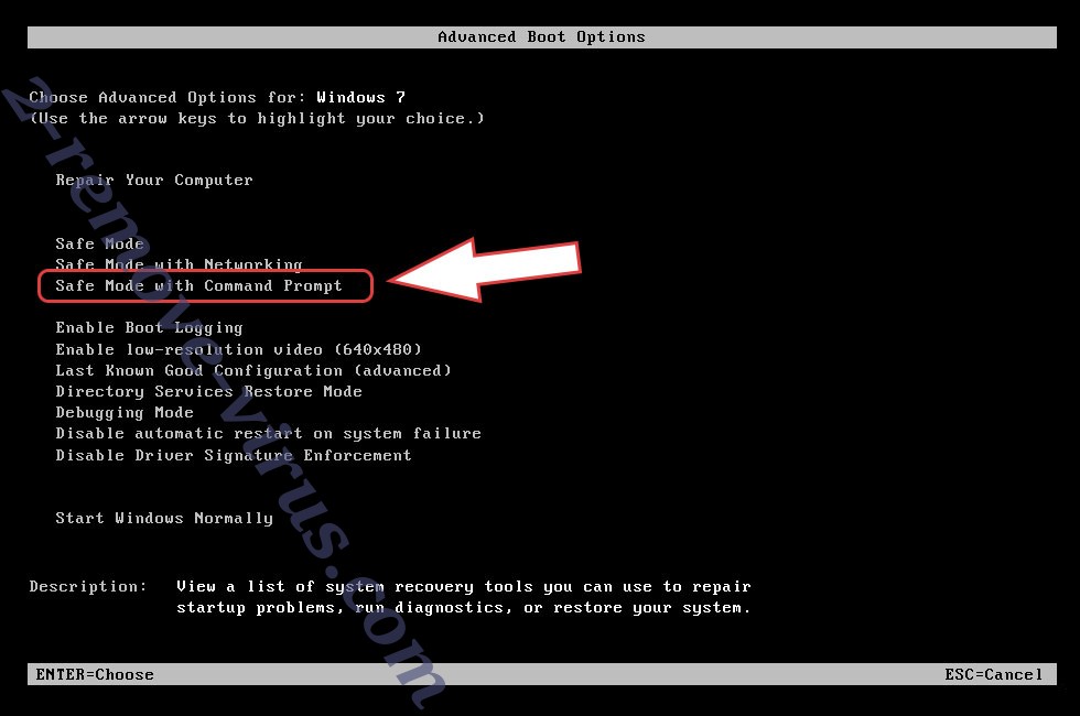 Remove .dMQDF ransomware - boot options