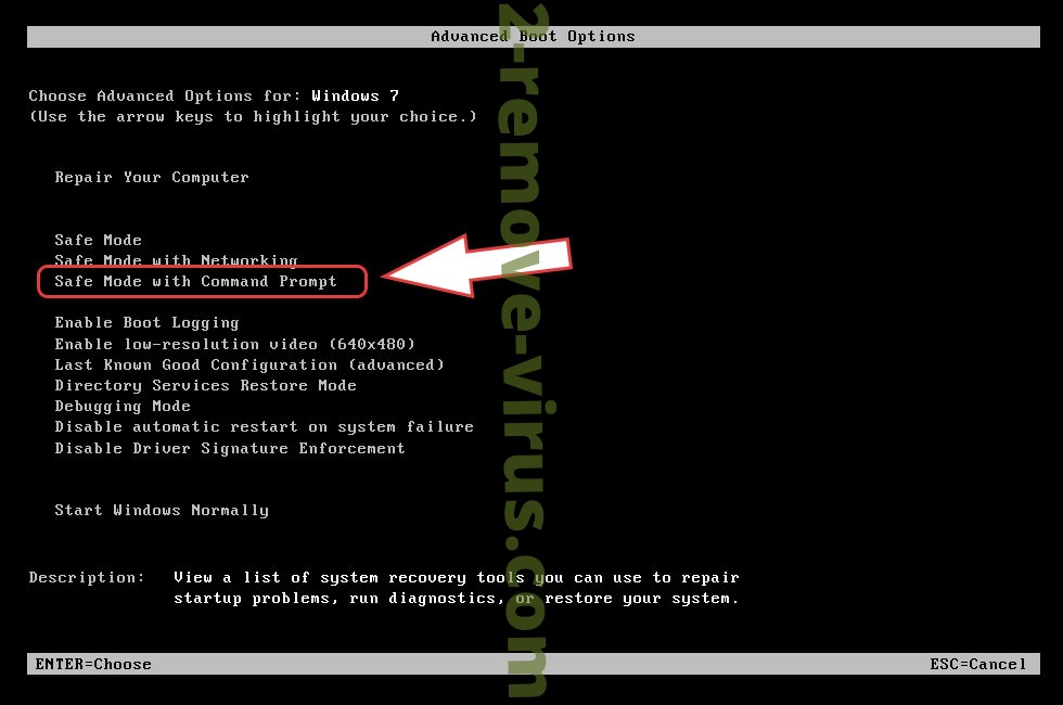 Remove Gdjlosvtnib ransomware - boot options