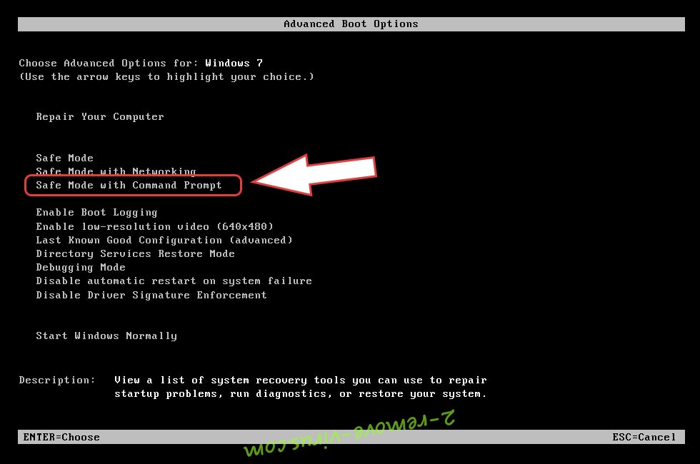 Remove Poteston ransomware - boot options