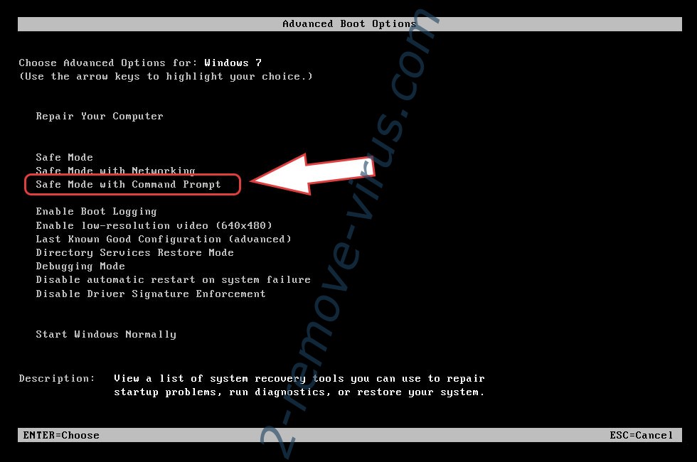 Remove .Isolated file virus - boot options