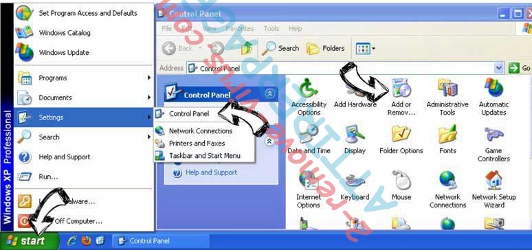 Remove Search.cleanmybrowser.com from Windows XP