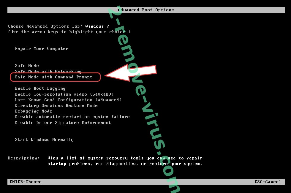 Remove .Fordan file Ransomware - boot options