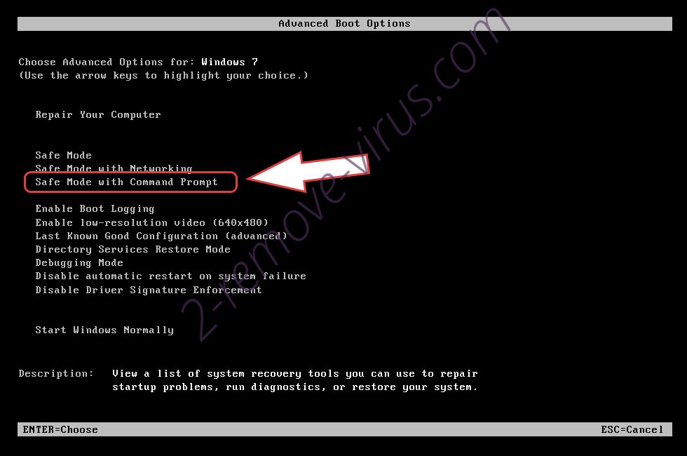 Remove .Mark file ransomware - boot options