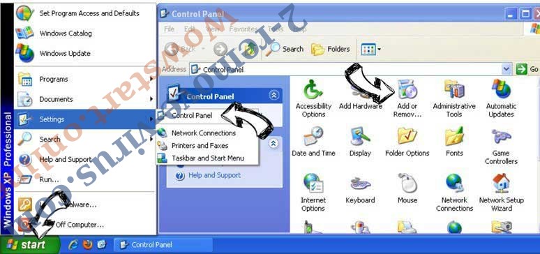 Remove Hsearch-plus.co from Windows XP