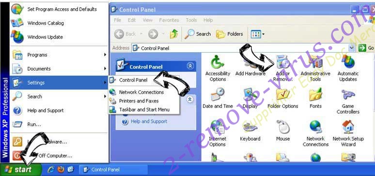 Remove Naspeciali.club from Windows XP
