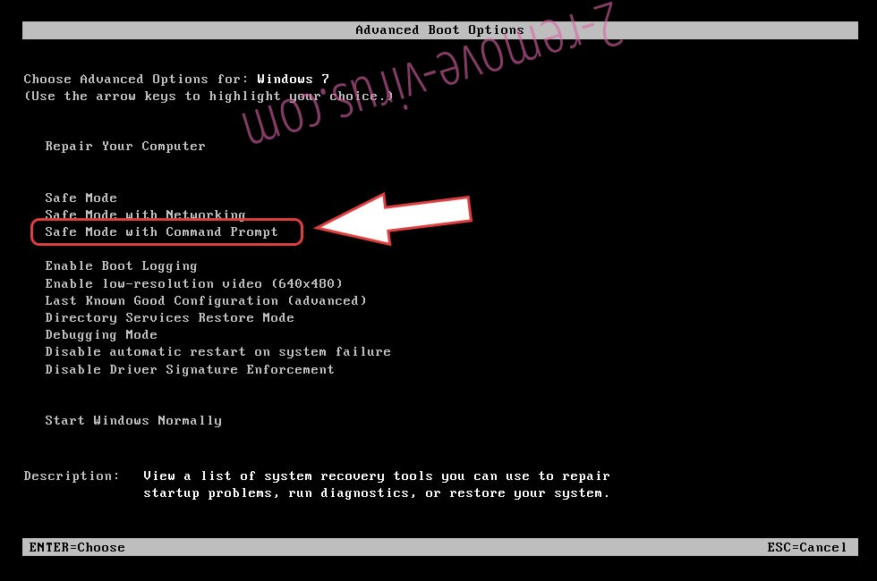 Remove .Ufwj file virus Ransomware - boot options