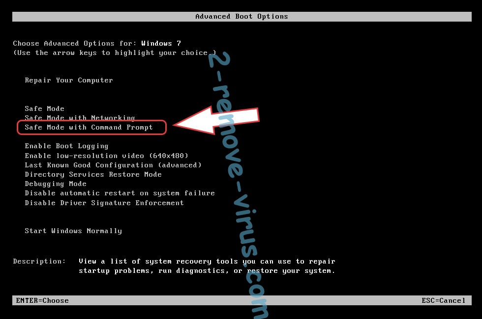 Remove .MOLE Virus - boot options