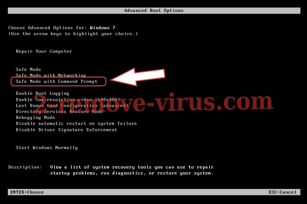 Remove .RAGA ransomware - boot options