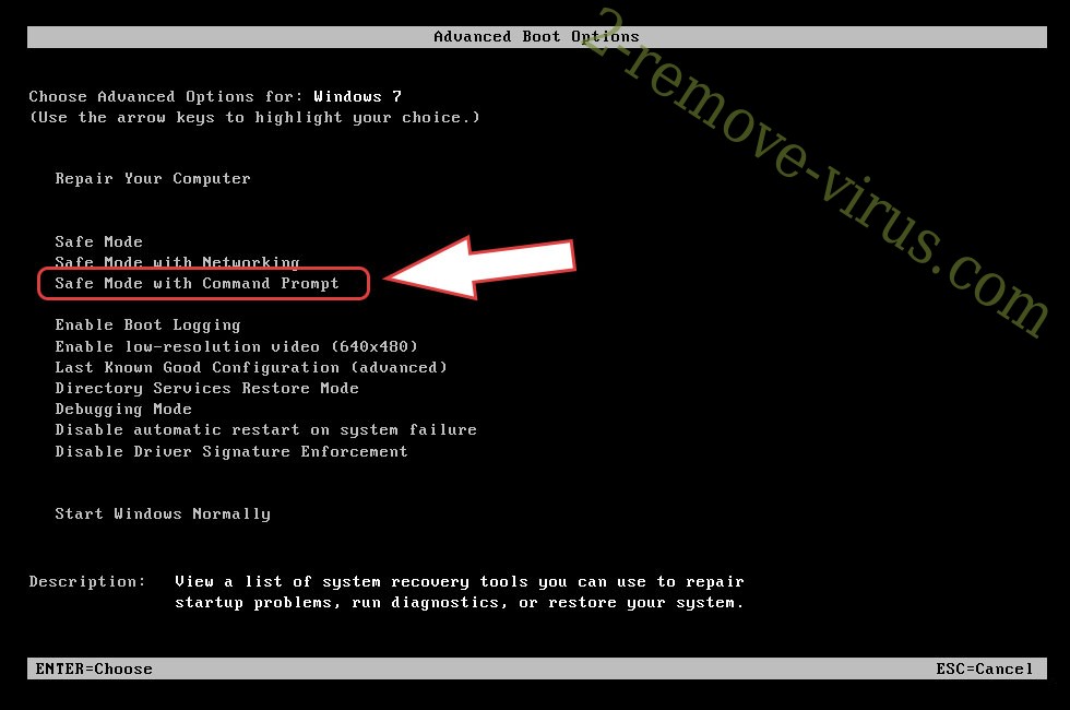 Remove Erif ransomware - boot options