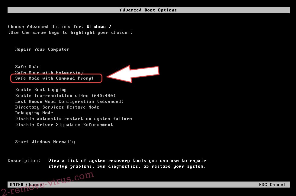 Remove .NELASOD extension virus - boot options