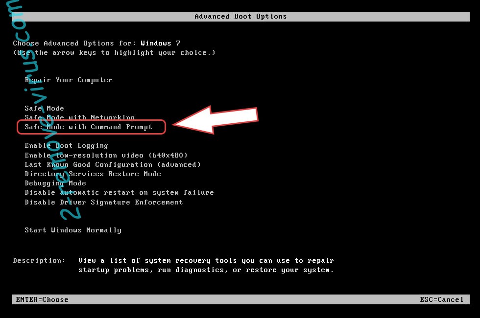 Remove dec ransomware - boot options
