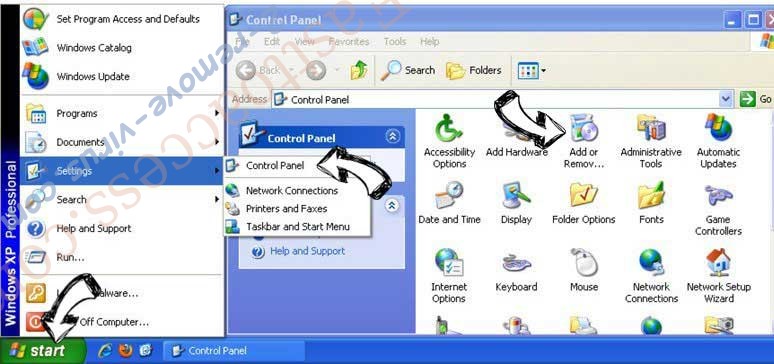 Remove search-select.co from Windows XP
