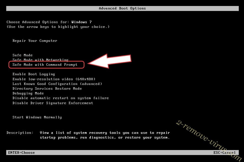 Remove .ment Files Ransomware - boot options