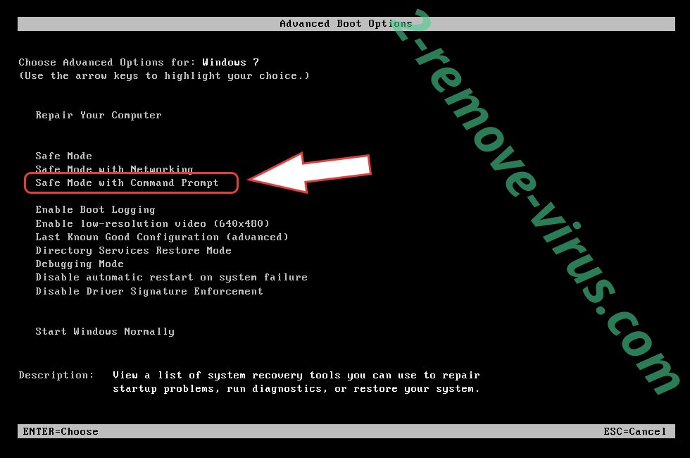 Remove Rar1 ransomware - boot options