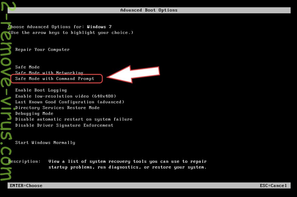 Remove Qqjj ransomware - boot options