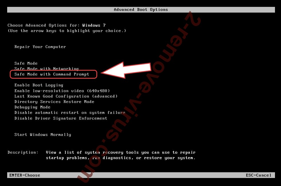 Remove ByteLocker ransomware - boot options