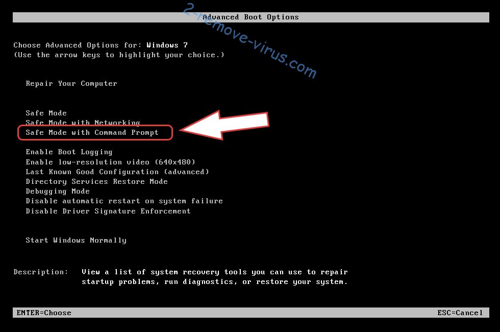 Remove Smaug ransomware - boot options