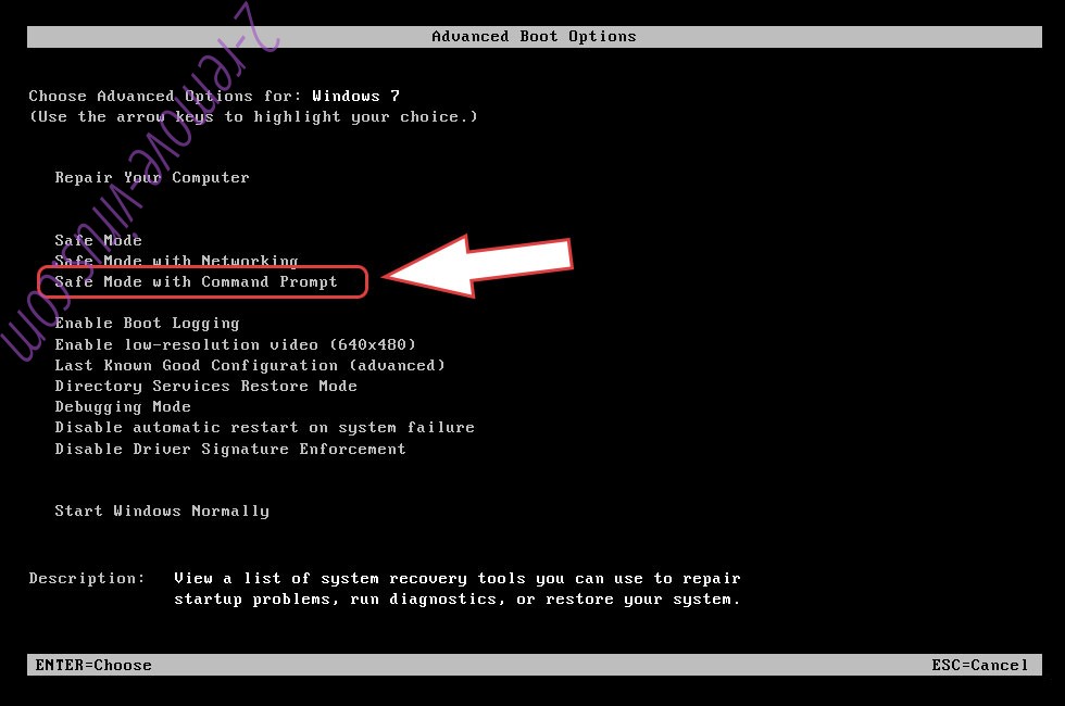 Remove Eeyu ransomware - boot options