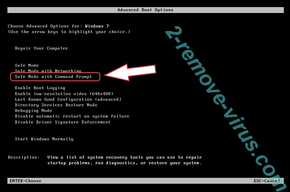 Remove Artemis (999) Ransomware - boot options