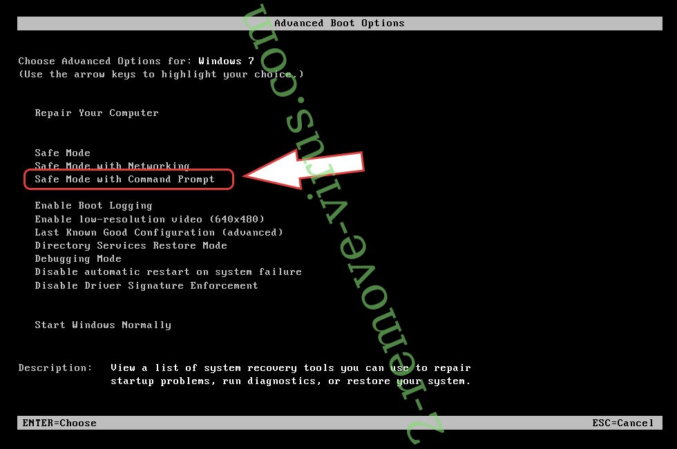 Remove Razy 5.0 ransomware - boot options