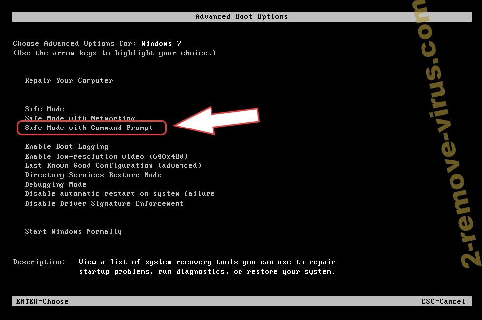Remove Oflg (.oflg) ransomware - boot options