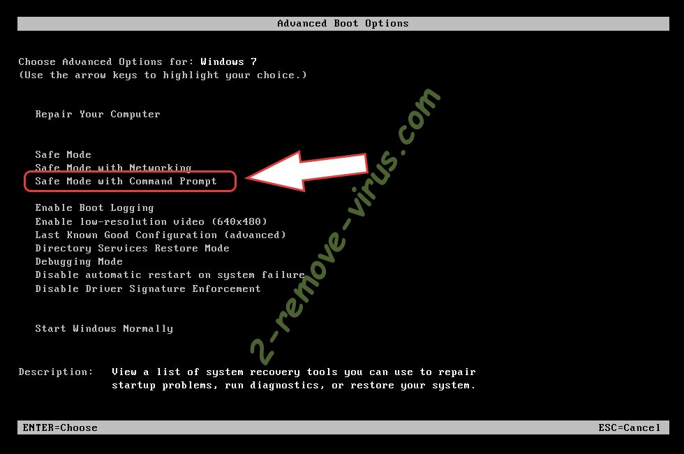 Remove Zeropadypt Ransomware - boot options