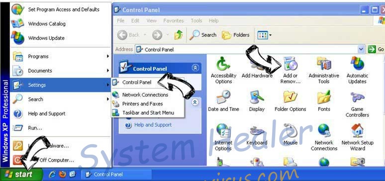 Remove StreamlinedDIY Toolbar from Windows XP