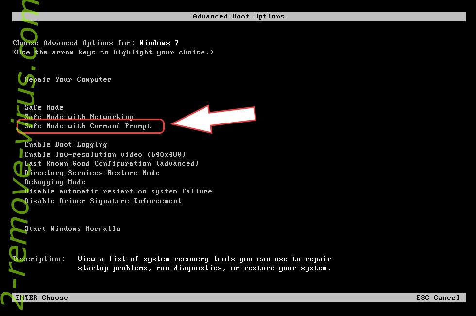 Remove Retirer .XNMMP file virus - boot options