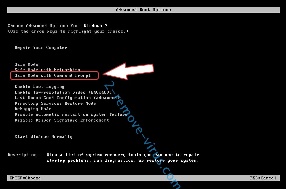 Remove .Montana file ransomware - boot options