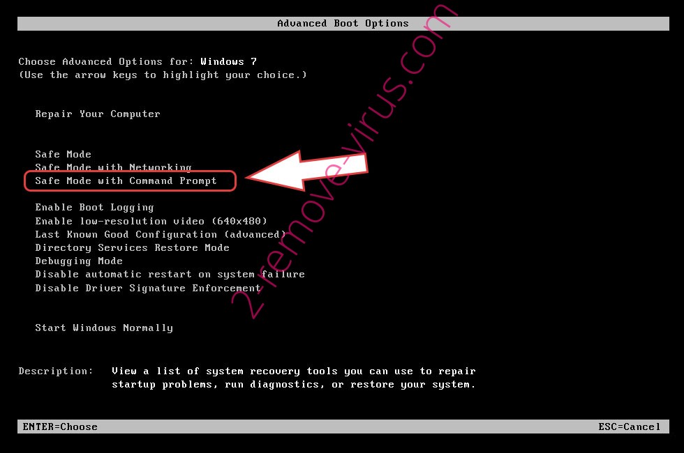 Remove .Rugj file Ransomware - boot options