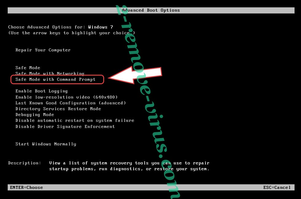 Remove Captcha ransomware - boot options