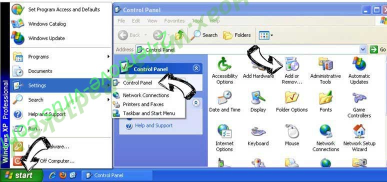 Remove Searchp.icu Redirect from Windows XP