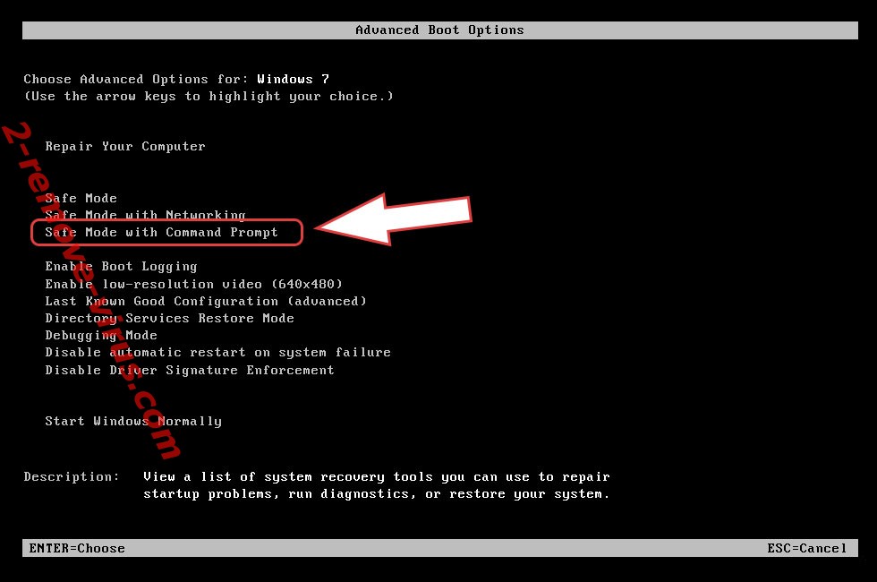 Remove Hakbit ransomware - boot options