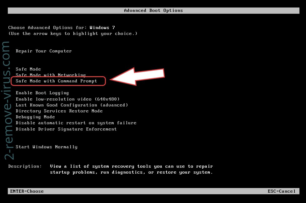Remove .nvram ransomware - boot options